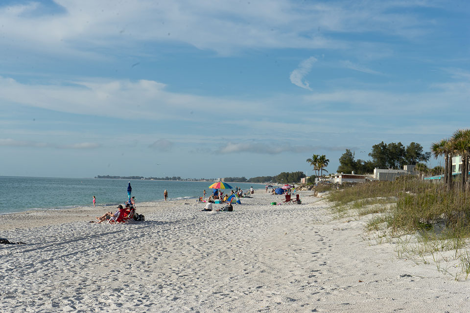 People on Anna Maria Beach