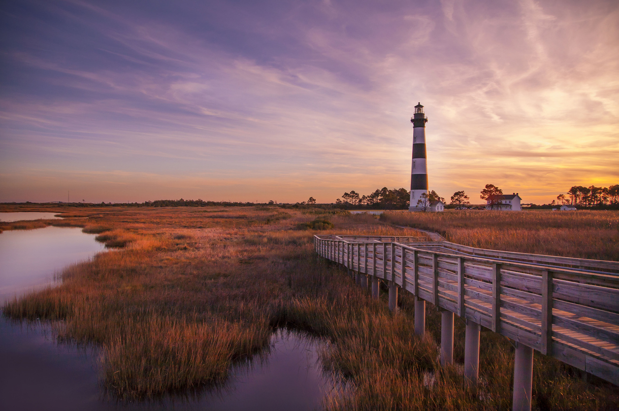 Bodie Island Lighthouse Outer Banks North Carolina.