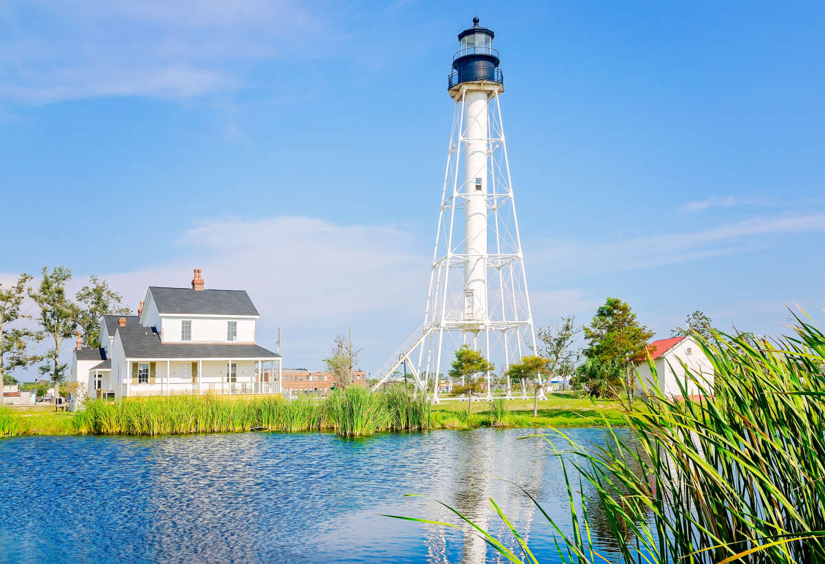 The Cape San Blas Lighthouse in Port St. Joe Florida