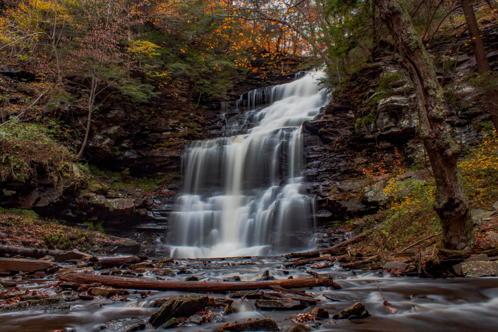 Autumn Season in the Pocono Mountains Ricketts Glen Pennsylvania