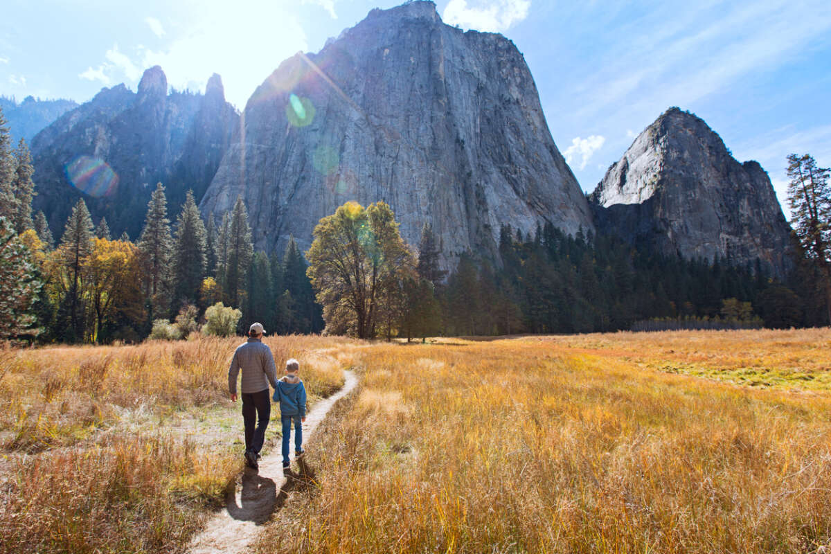 Hiking Guide for Beginners Yosemite Hiking Trail Father and Son