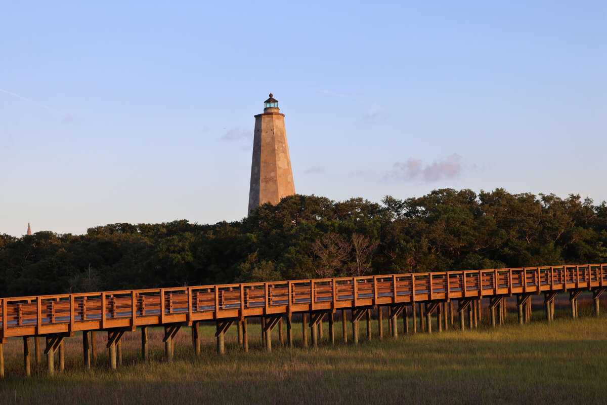 Boardwalk on Bald Head Island Coastal North Carolina