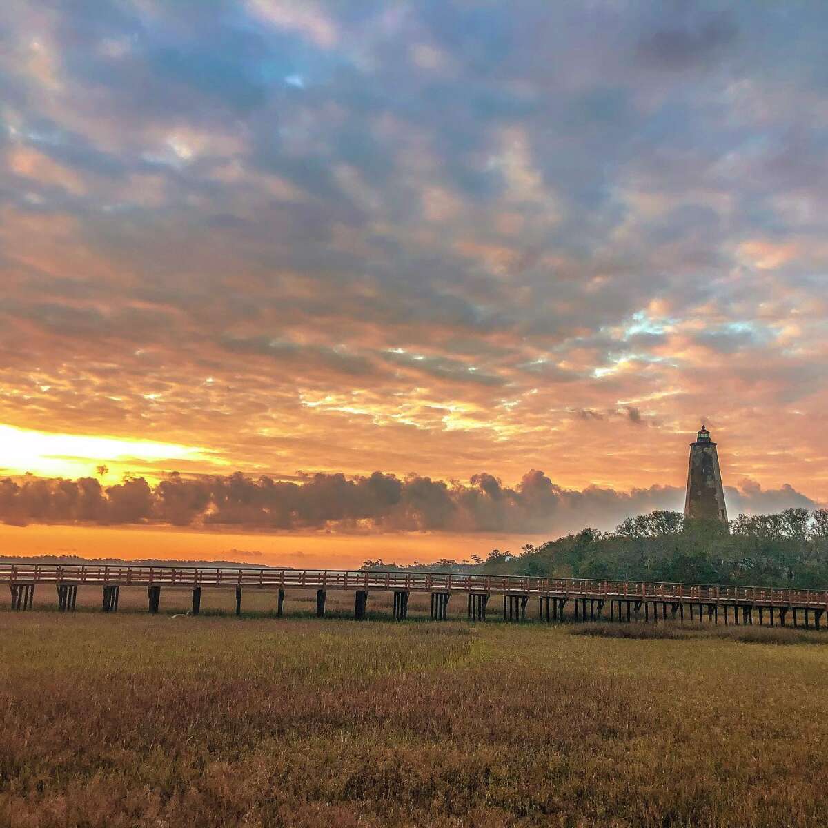Old Baldy Lighthouse on Bald Head Island North Carolina