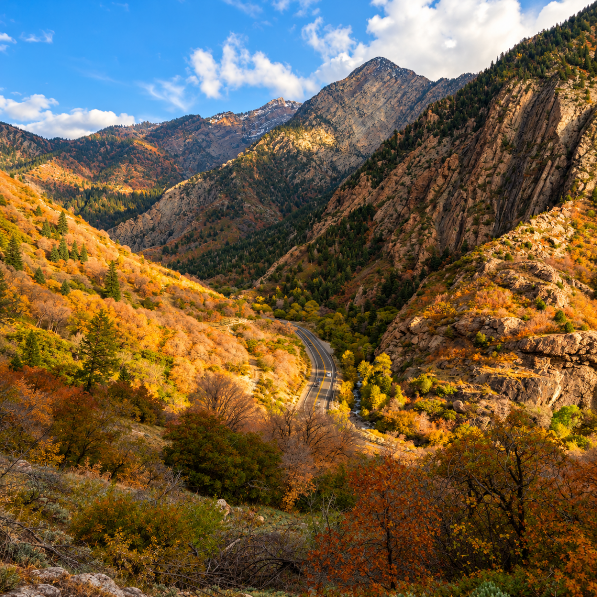 Guardsman Pass Winding Road through Big Cottonwood Canyon