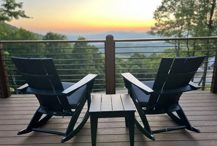 Blue Ridge Mountain Rentals Deck View in Banner Elk NC