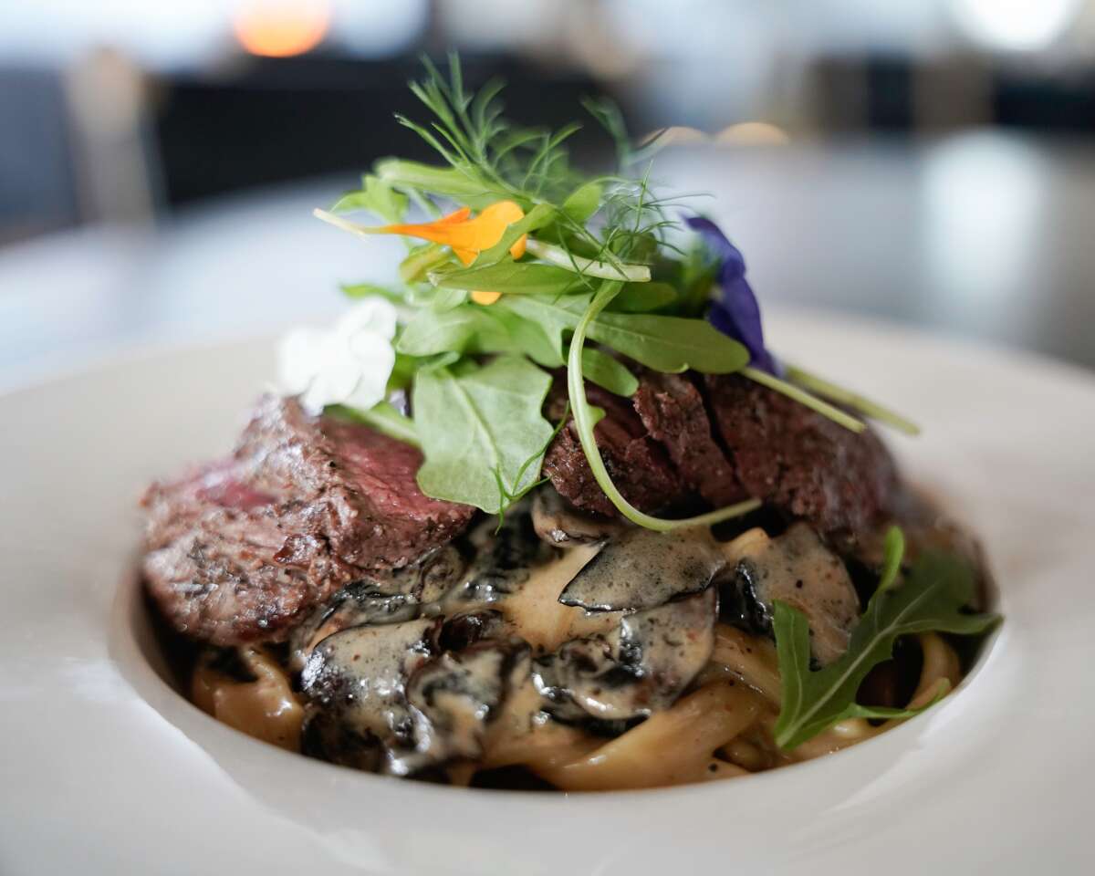 Cognac Filet Pasta at The White Marlin in Port St Joe Florida