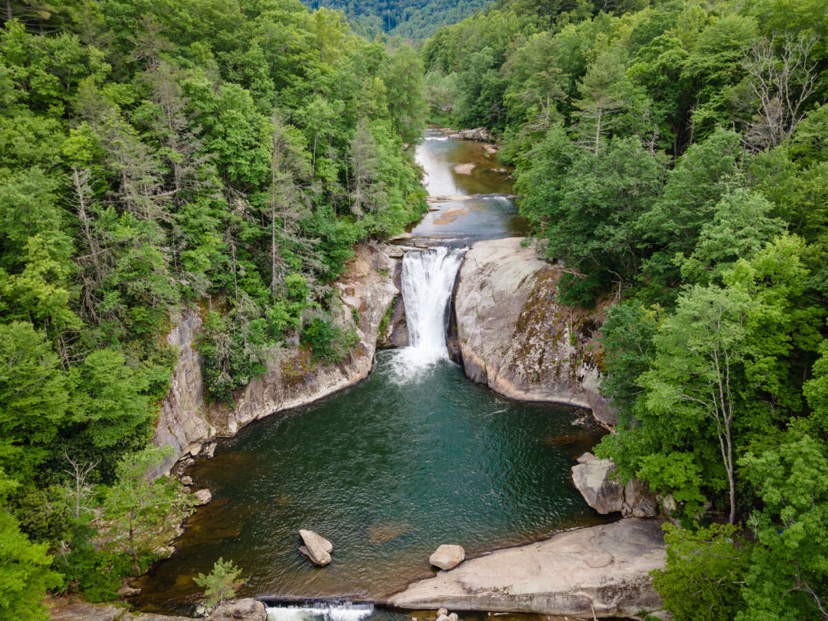 Elk River Falls near Banner Elk in the Blue Ridge Mountains NC