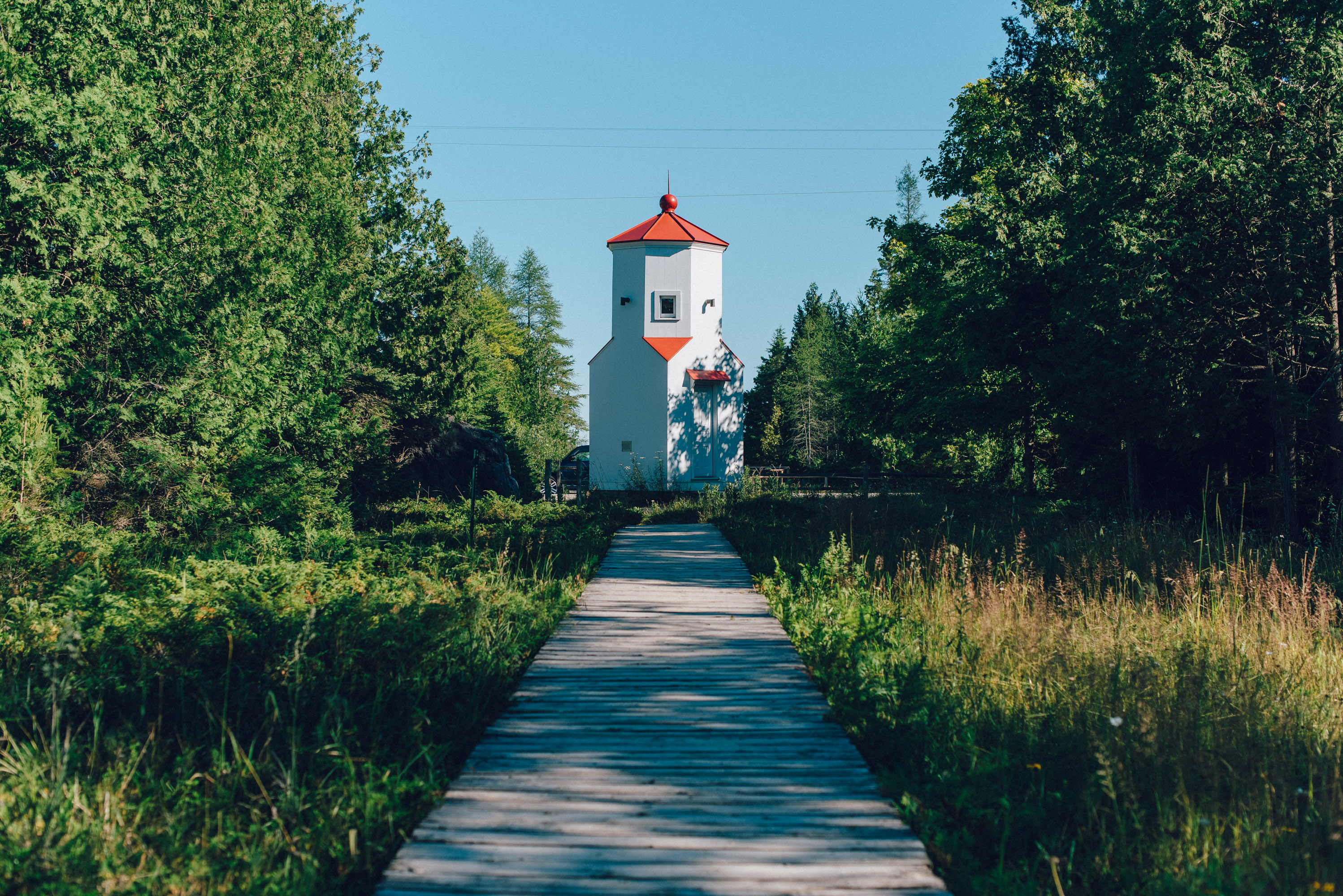 Lighthouse and Boardwalk Baileys Harbor Door County Wisconsin