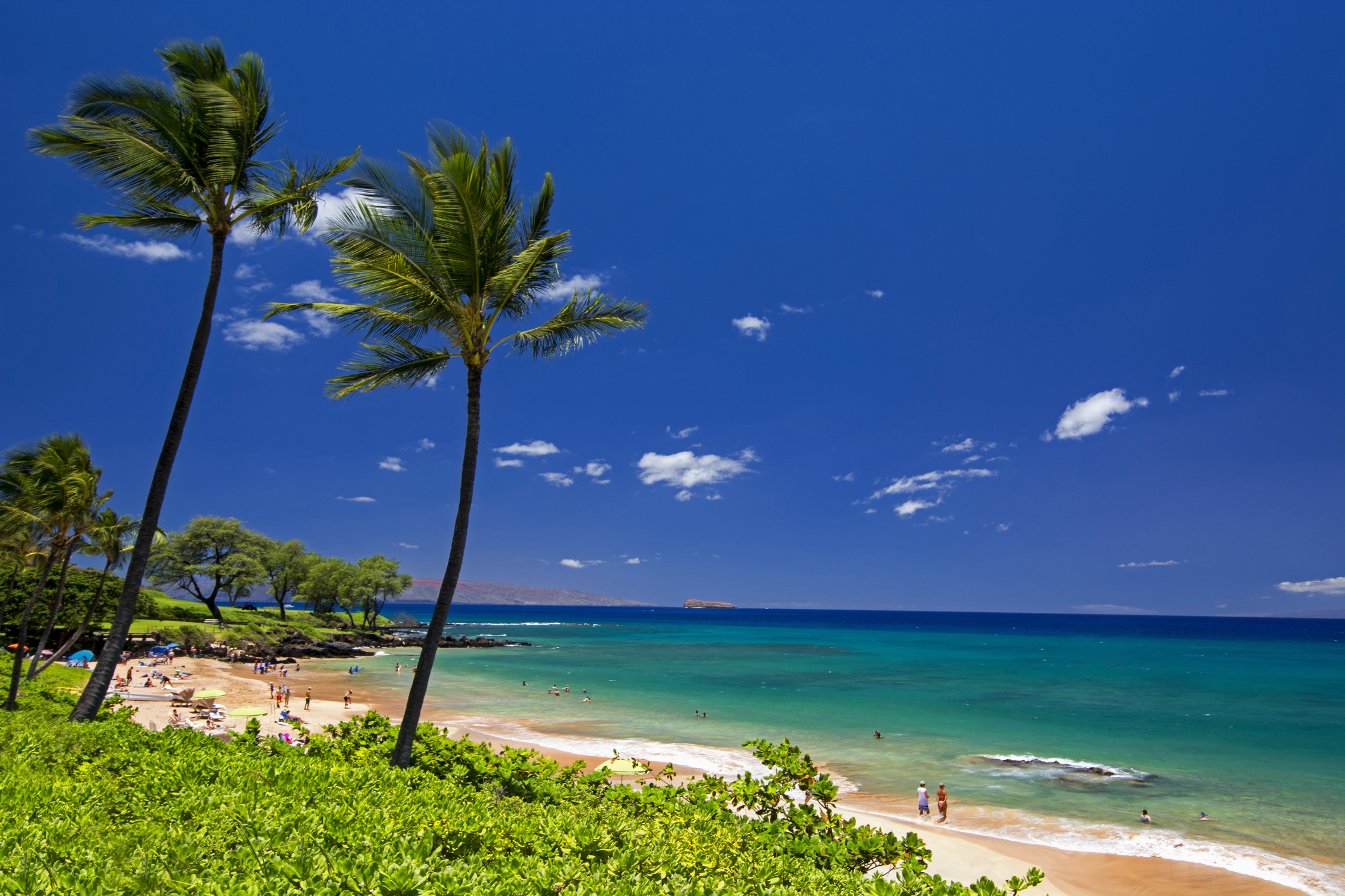 Maluaka Beach along South Maui in Hawaii