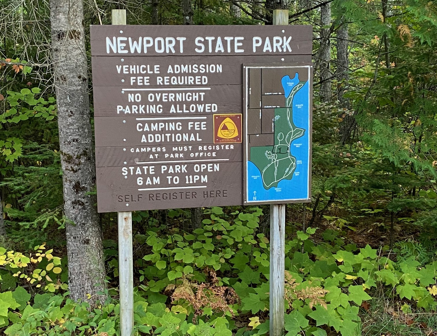 Newport State Park Sign Door County Wisconsin