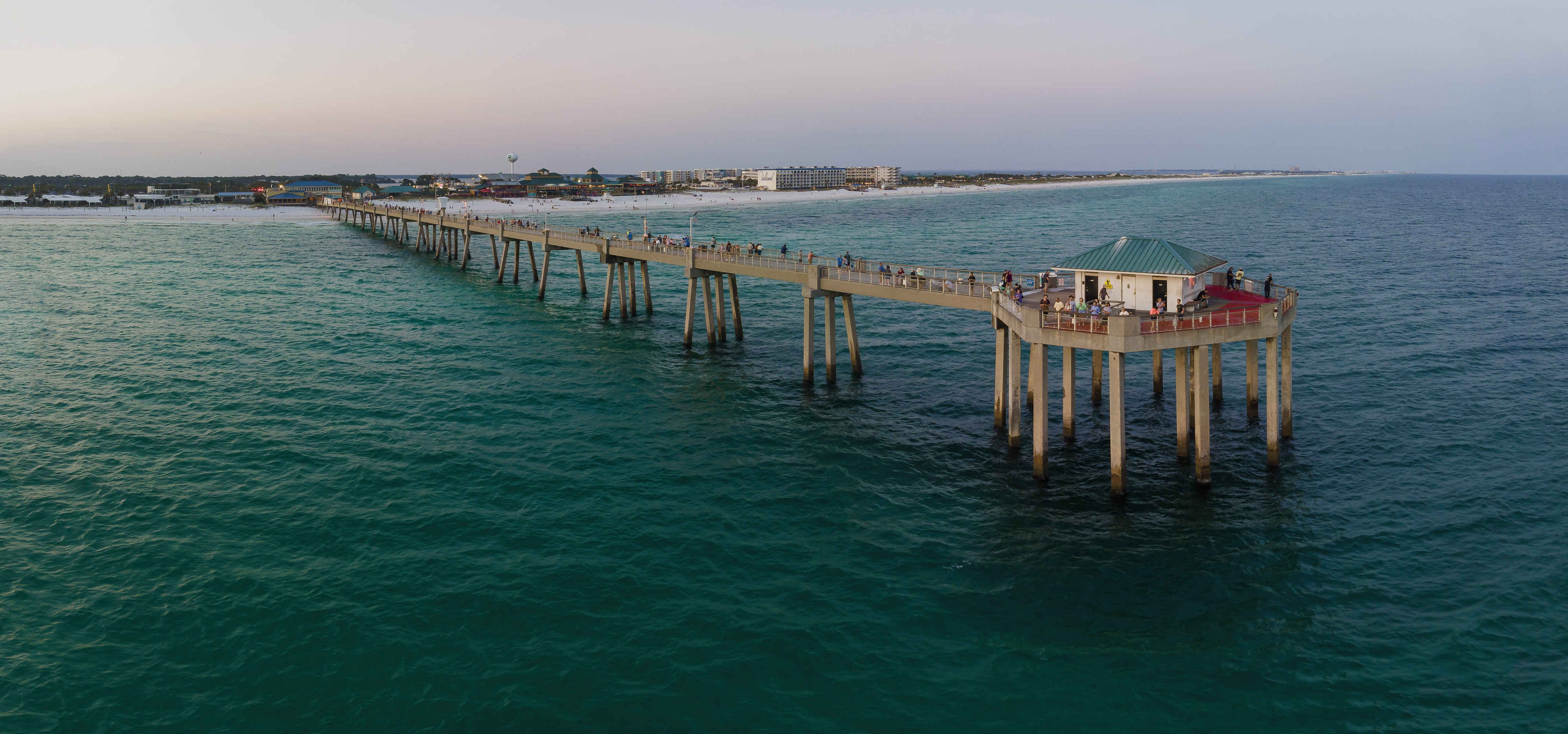 Okaloosa Island Florida Pier and Beach from Gulf View