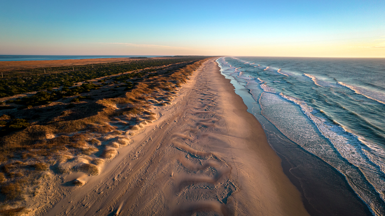 outer banks coastal north carolina sunrise on ocracoke island