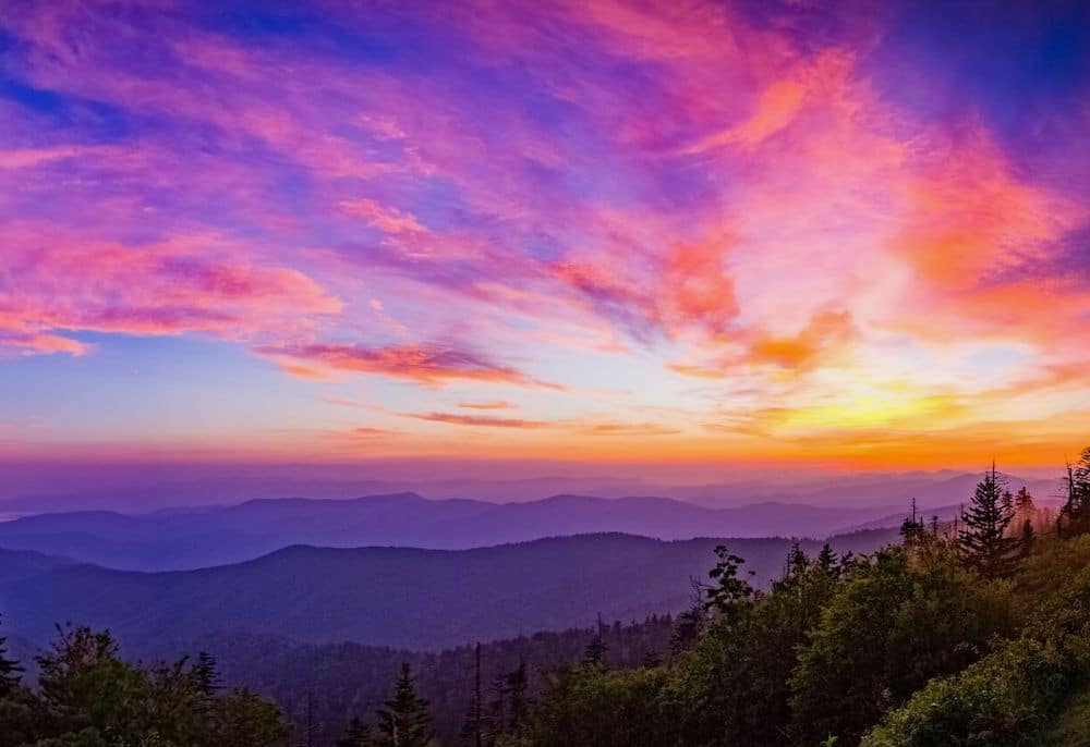 Over The Mountain Sunset in the Smokies
