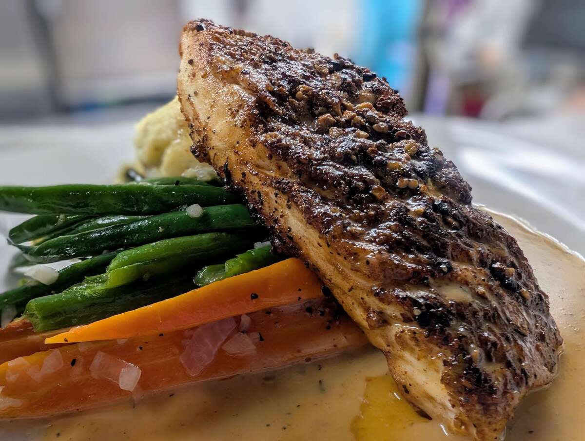 Placida Grill in Englewood, FL | Pistachio Encrusted Halibut