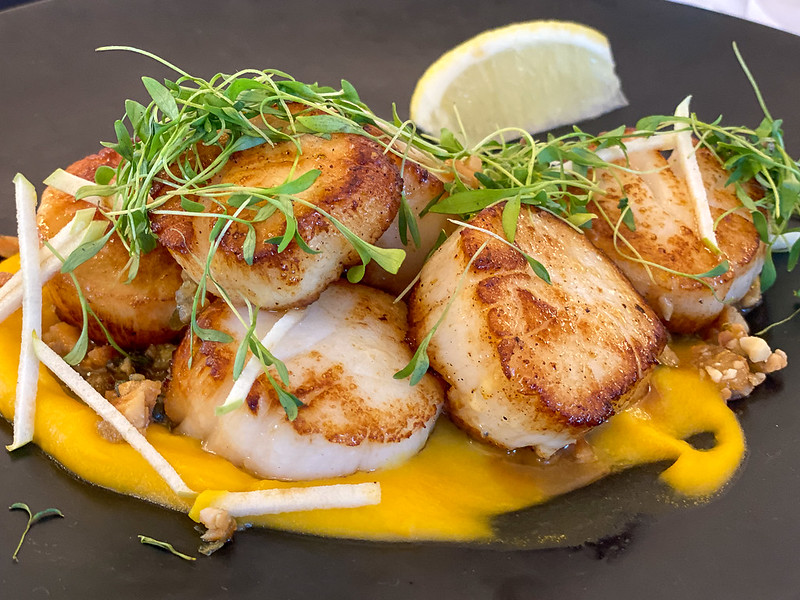 Seared Scallops at the Coast Restaurant in Gulf Shores