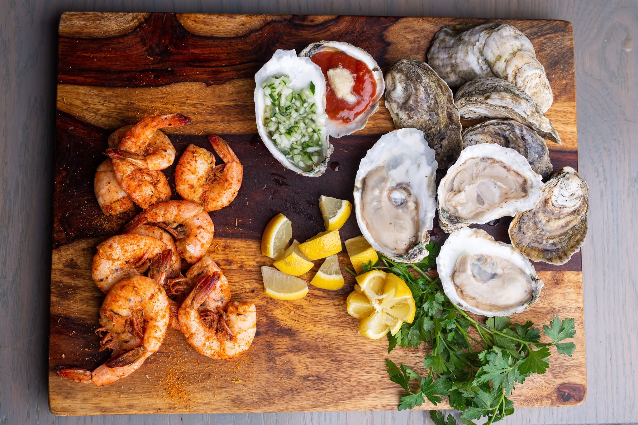 Shrimp & Oysters at Steamers Restaurant Southern Shores Outer Banks