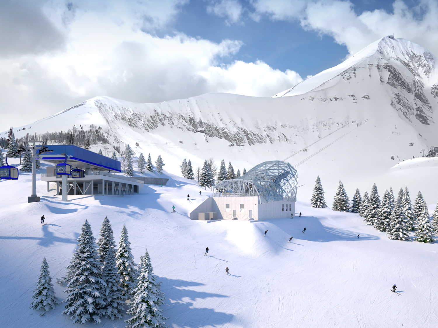 Ski Lift at Big Sky Resort in Montana