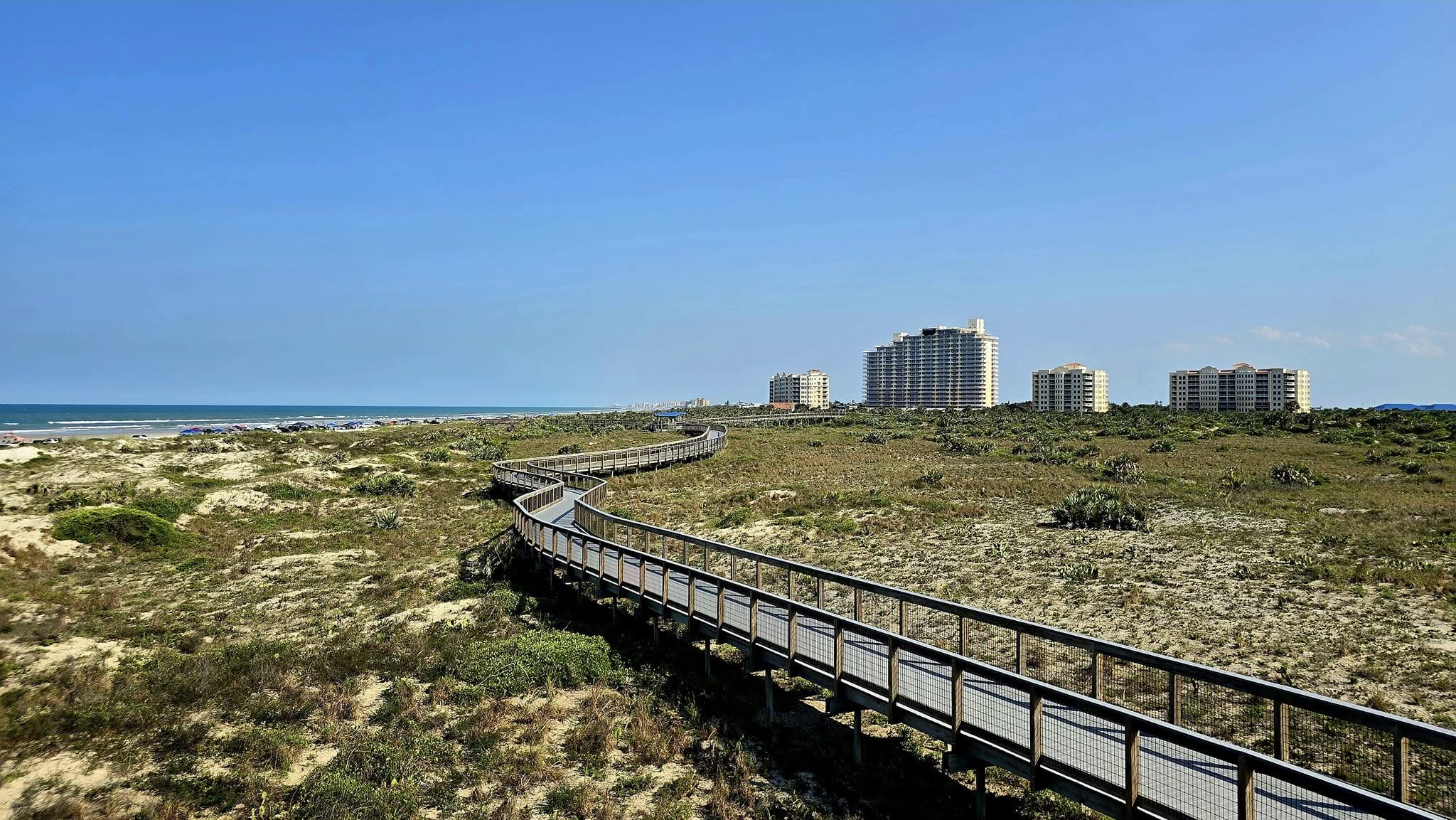 Boardwalk along Smyrna Dunes Park in New Smyrna Beach Florida