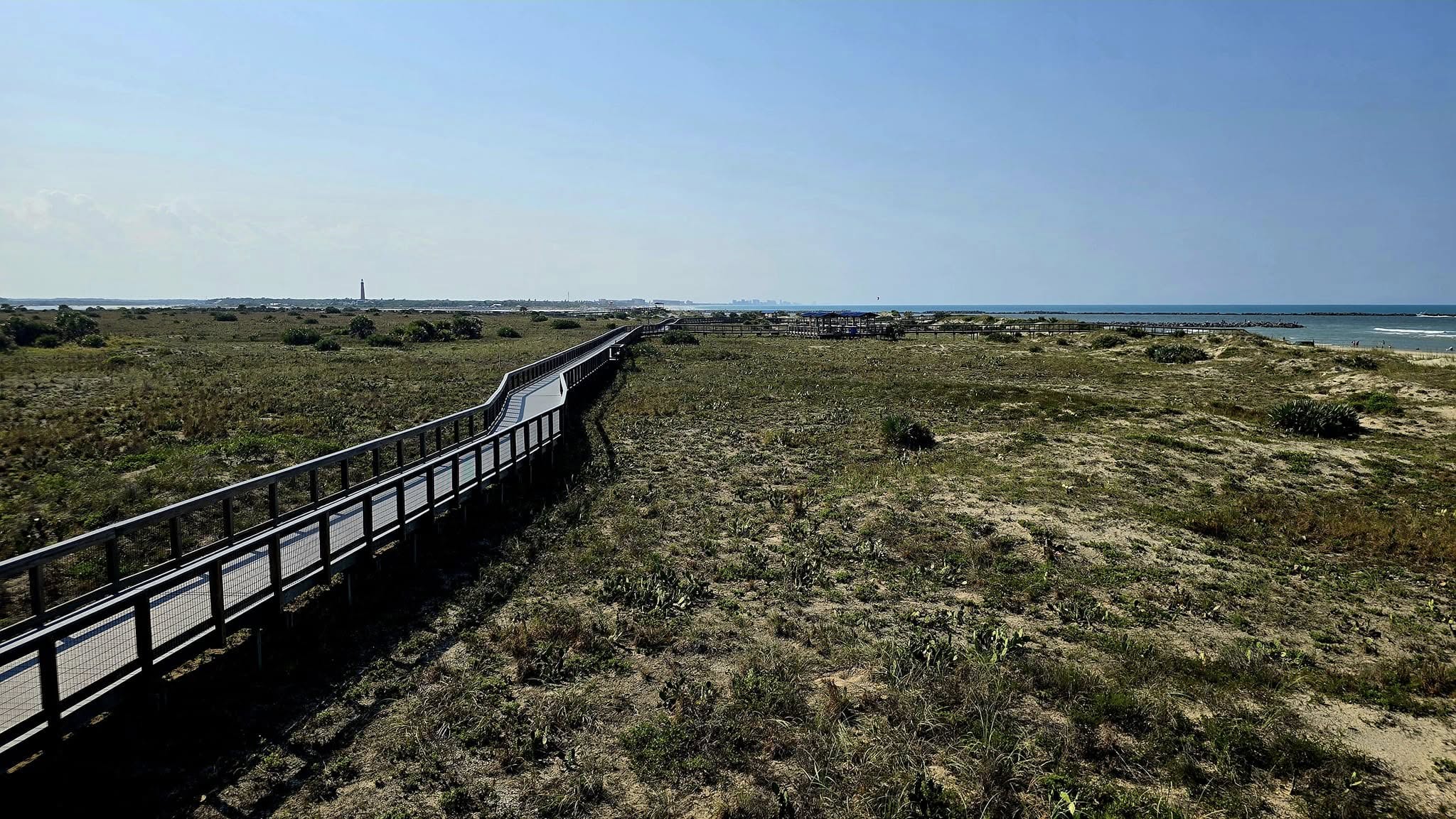 Boardwalk in Smyrna Dunes Park Florida