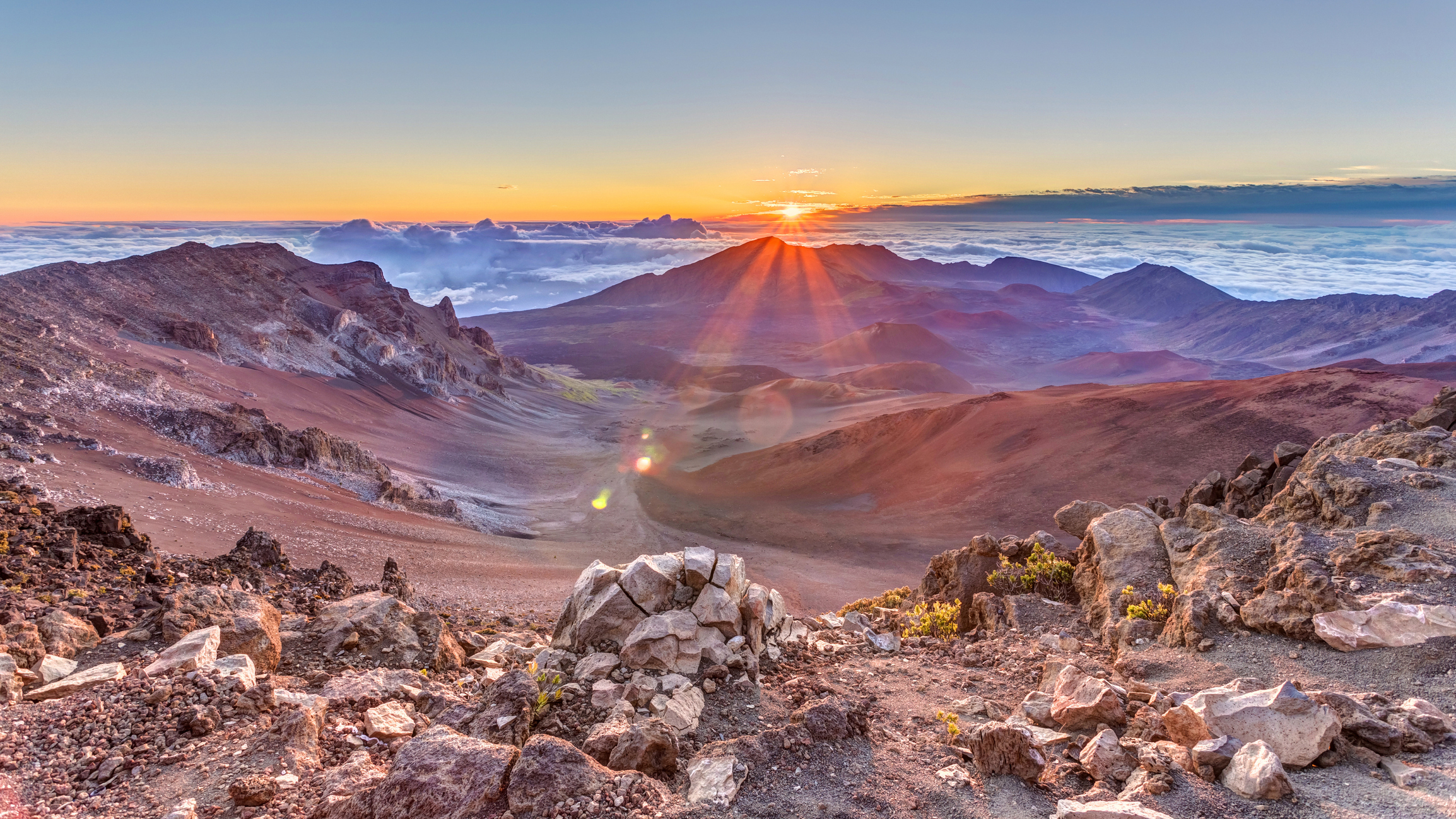Sunrise at the Summit of Haleakala National Park in Maui