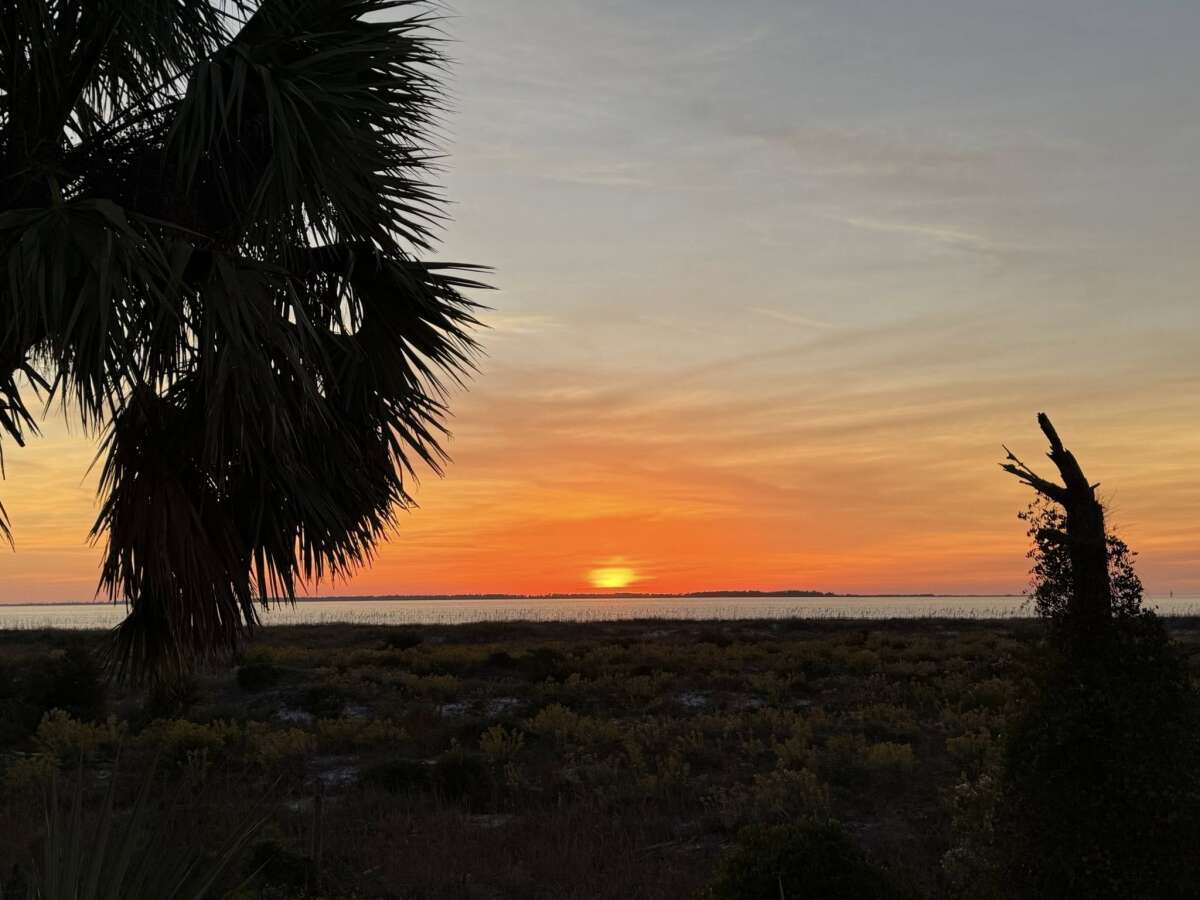 Sunset overlooking St Joseph Bay Florida