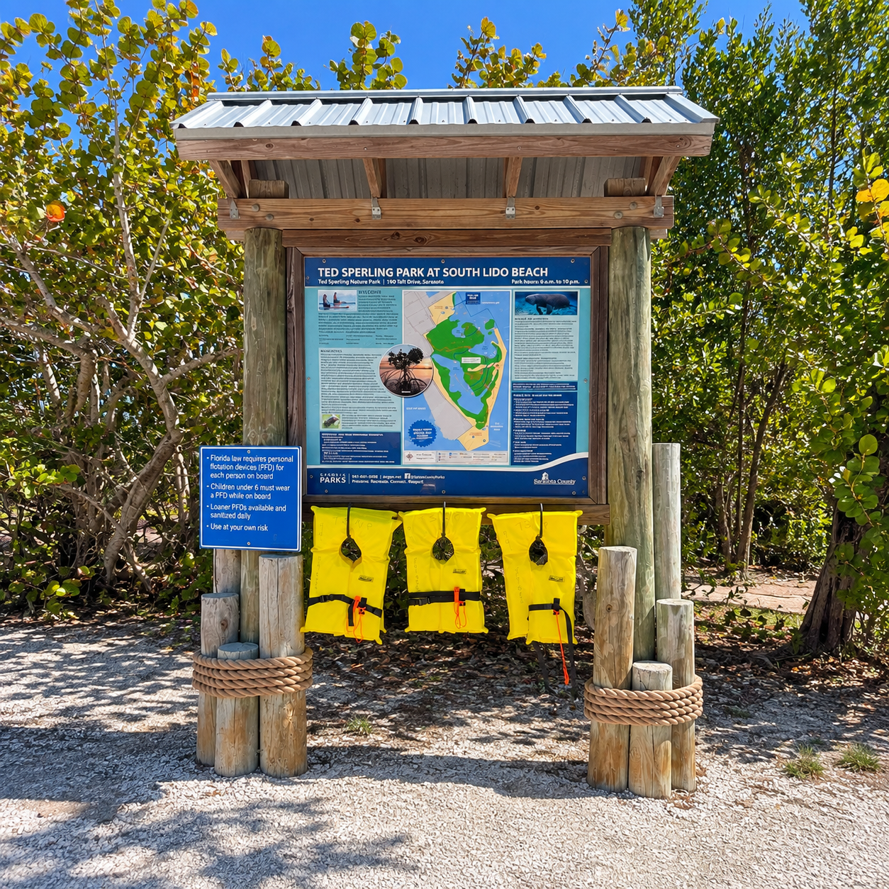 Ted Sperling Park at South Lido Beach Florida
