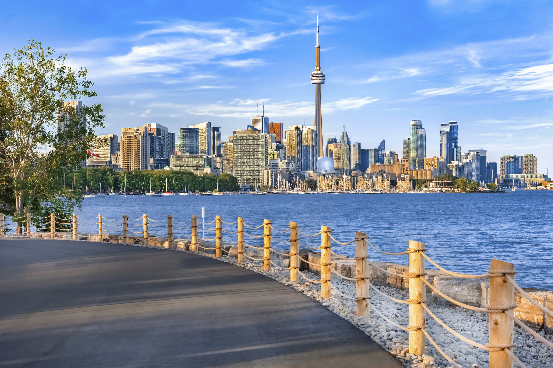 View of the City of Toronto from Trillium Park