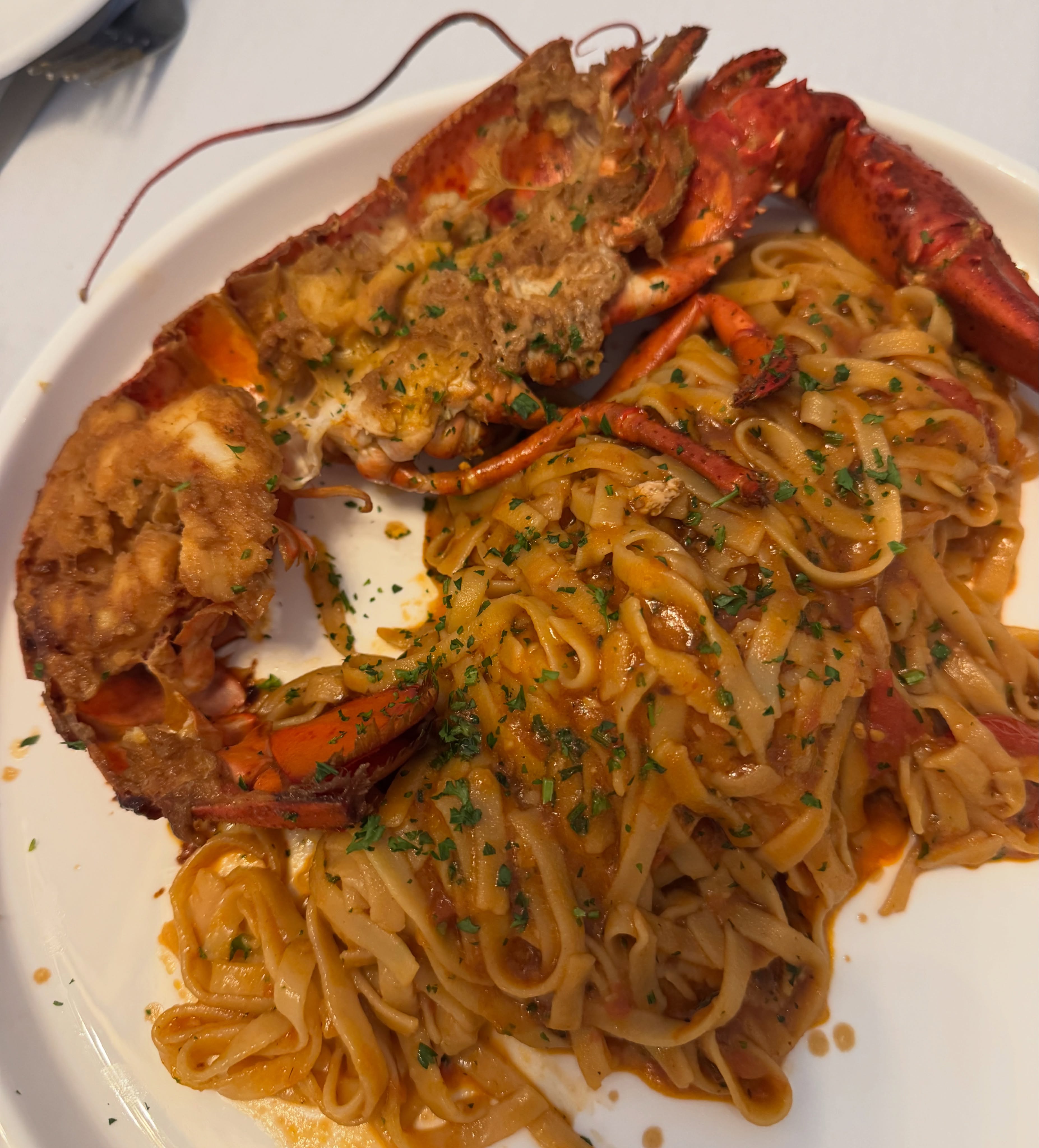 Trattoria Partenope Lobster Fettuccine in Ellicottville, NY