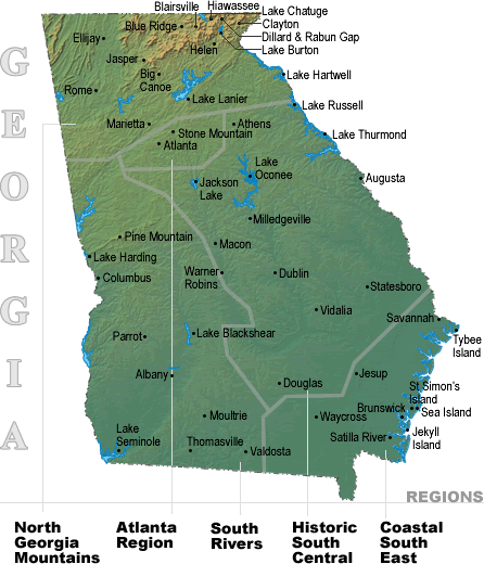 Georgia Bergen Karte