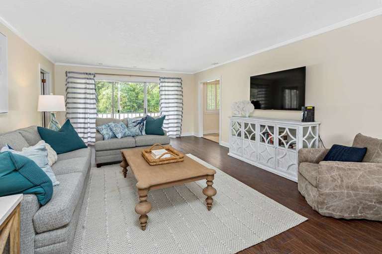 Sea Haven 1532-St. Simons Island, GA-Living Area with Private Balcony-Real Escapes Properties