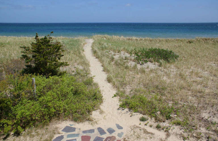 Private pathway to the beach
