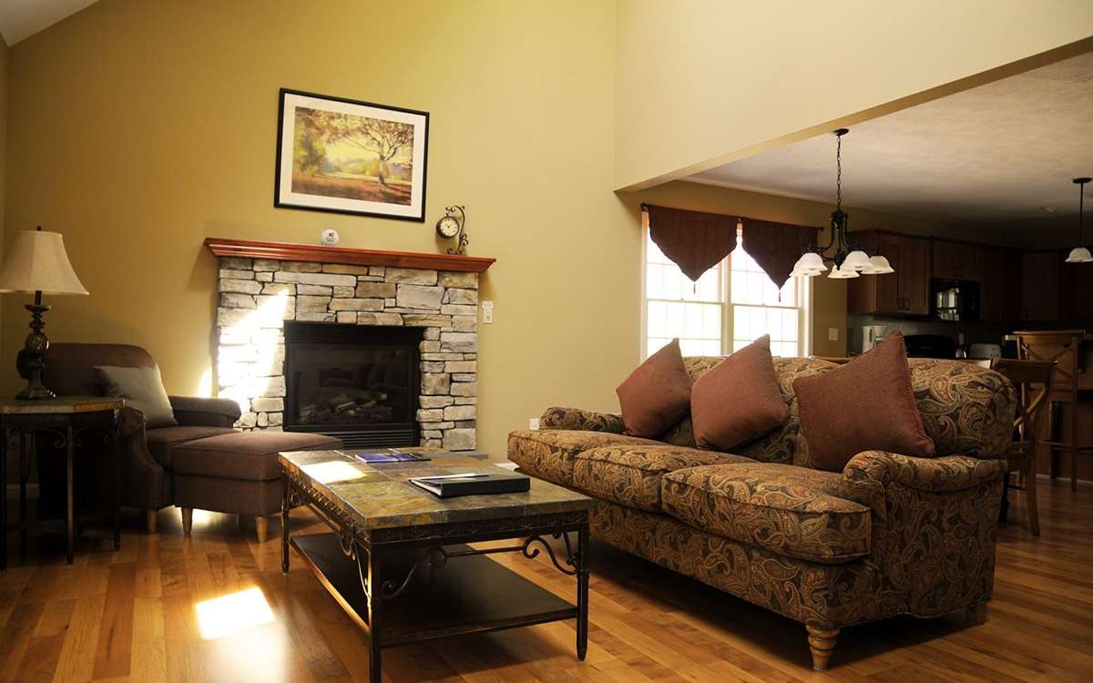 Lake Estates & Southwoods - Hawley Pennsylvania - Living Area with Fireplace - Woodloch Pines Resort