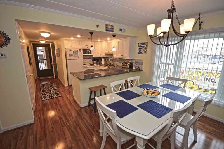 Dining Area and Kitchen at Sandpiper Dunes 113