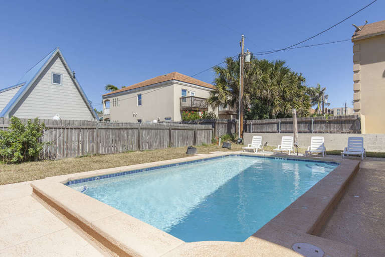 Your oversized private heated pool gets plenty of sun!