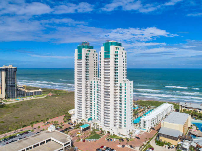 Aerial view of the oceanfront Sapphire complex!