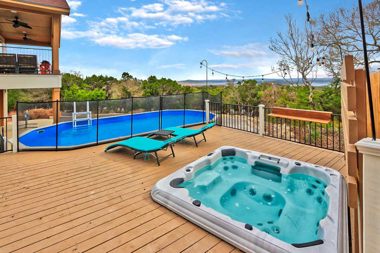 Brand new swimming pool and hot tub