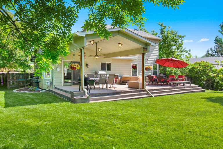 Gorgeous Backyard with Covered Deck
