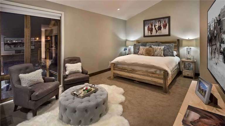 Modern Master Bedroom has a King Bed and Private Terrace