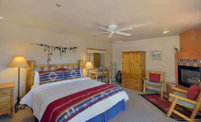 The Anasazi Room offers a king size bed and cozy atmosphere