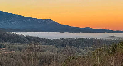 Enjoy your morning coffee while taking in the "smoky" mountain sunrise!