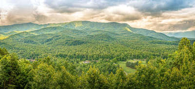 This is the view that awaits you at Modern Mountain Escape!