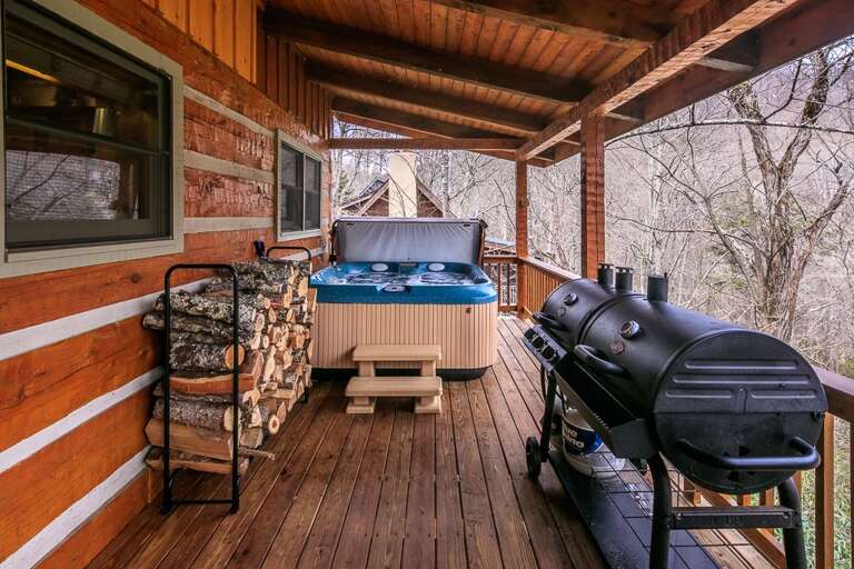 Back Top Deck with Hot Tub