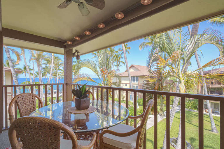 Lanai includes outside dining - with a view!