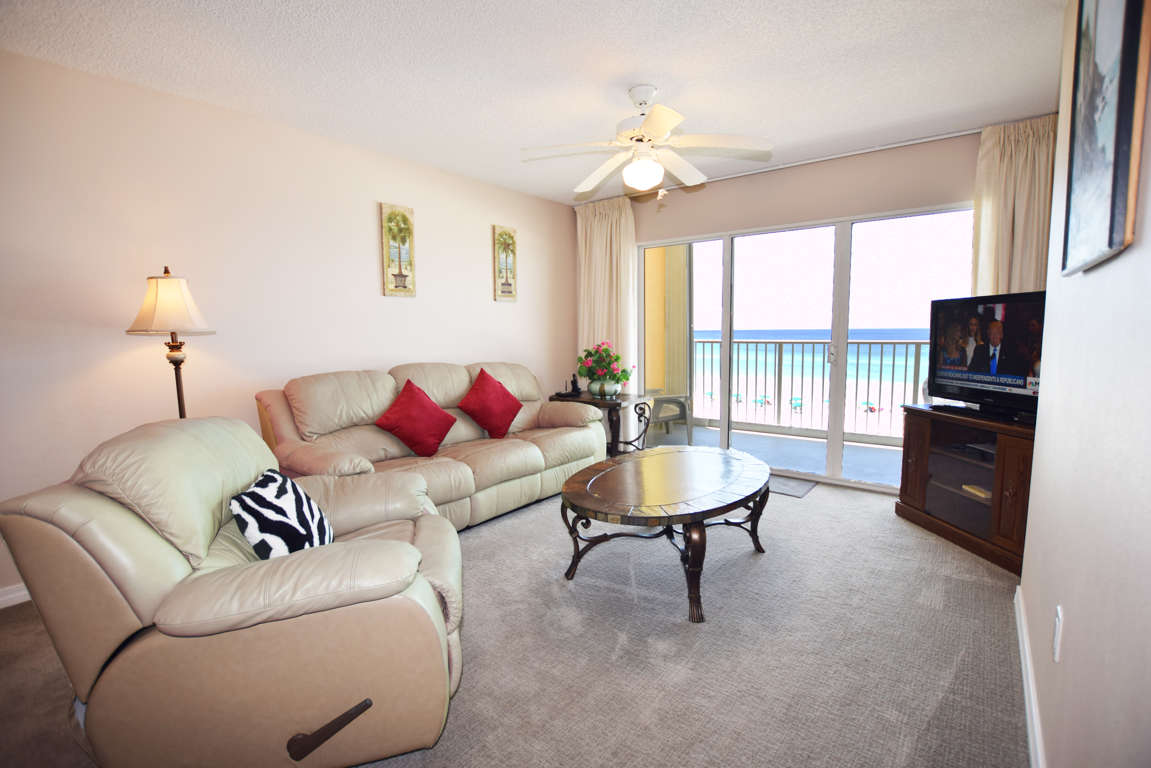 Living Room - Gulf Dunes 408 Fort Walton Beach Okaloosa Island Vacation Rentals