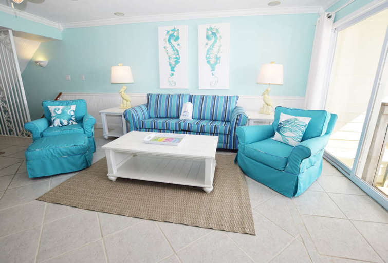 2nd Floor Living Room, Sandollar Townhomes Unit 12 Miramar Beach House Destin Florida Vacation Rentals