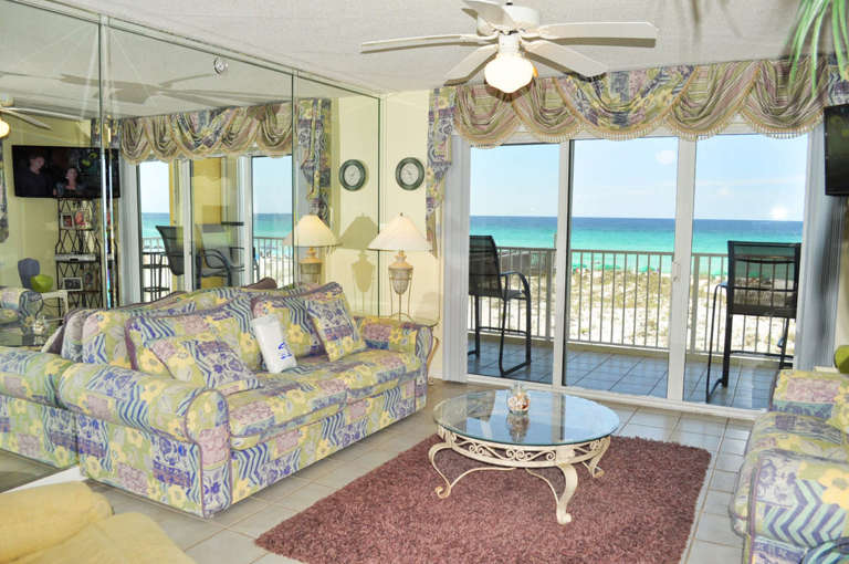 Living Room - Gulf Dunes 217 Fort Walton Beach Florida Okaloosa Island Vacation Rentals