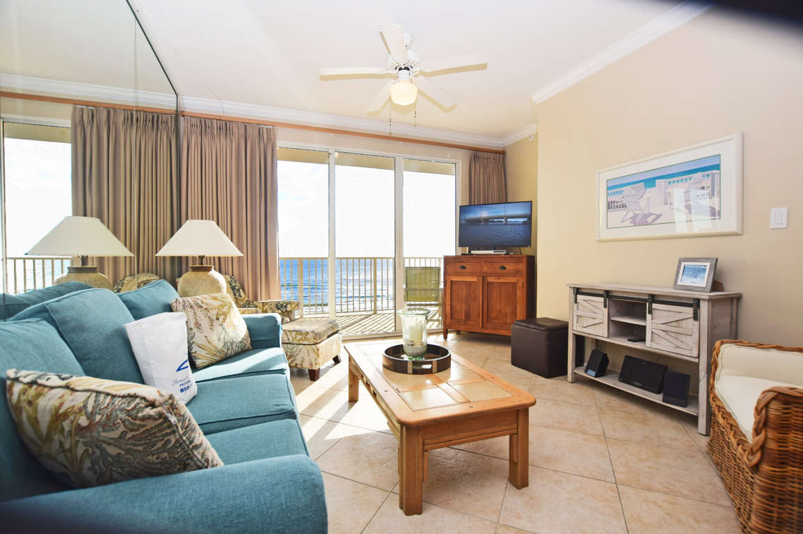 Living Room - Gulf Dunes 609 Fort Walton Beach Okaloosa Island Vacation Rentals
