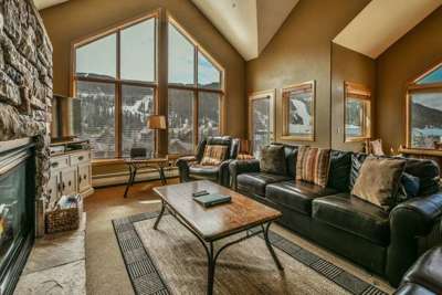 Living room with spectacular mountain view