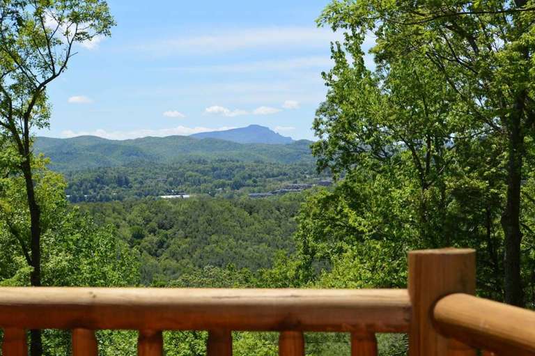 Mountain views from the deck