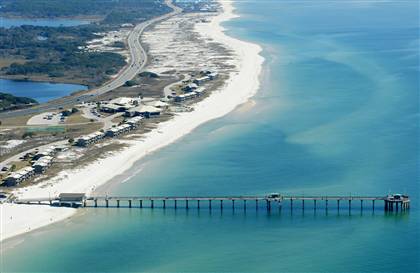 gulf alabama shores beach state park orange al mobile beaches travel tourist coast vacation spots aerial rentals parks guide spring